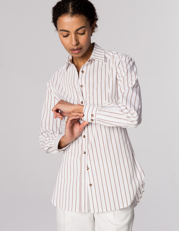 KOSZULA GABI MOCCA STRIPES