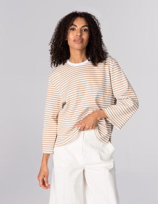 T-SHIRT JOY MOKKA STRIPES