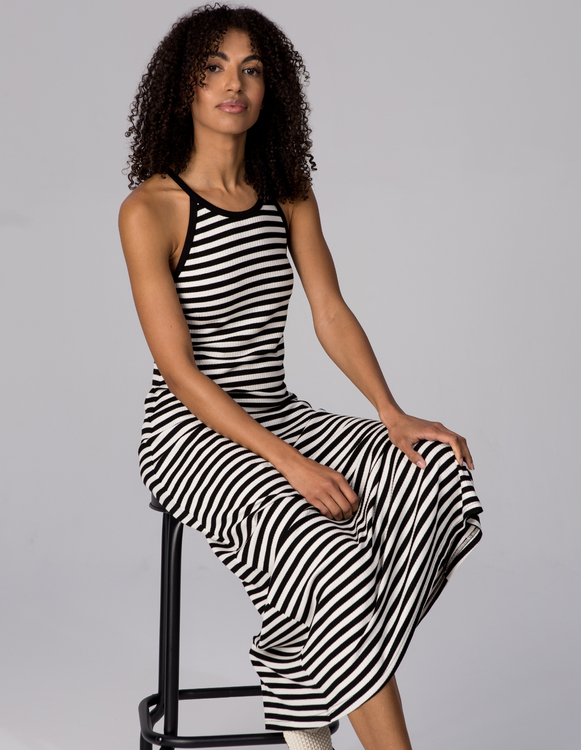 SUKIENKA GLORI BLACK STRIPES