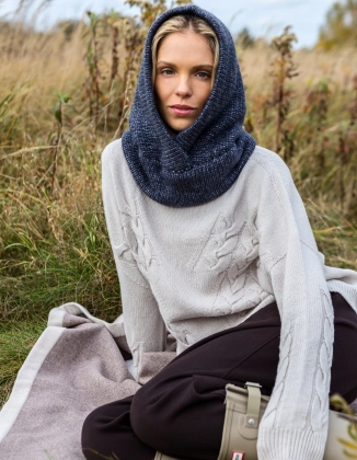 BALACLAVA WOLLY GREY WEŁNA/BAWEŁNA