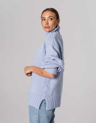 MONK SKY HALF TURTLENECK, WOOL/CASHMERE