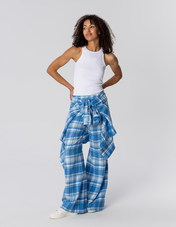 SPODNIE ROMY BLUE CHECK