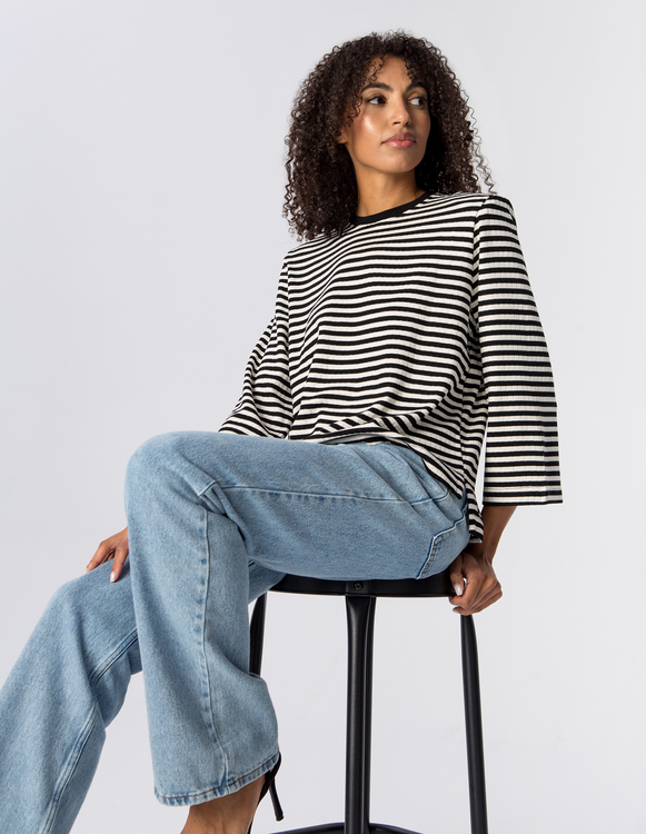 T-SHIRT JOY BLACK STRIPES