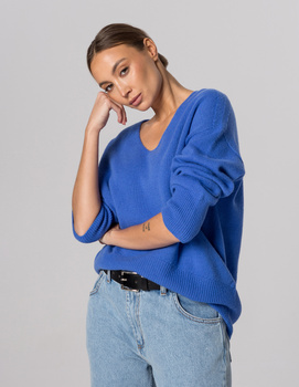 SWETER ALESSIA BLUE, WEŁNA/KASZMIR