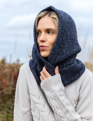 BALACLAVA WOLLY GREY WEŁNA/BAWEŁNA