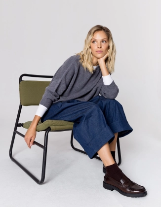 SWETER ELLEN GREY WEŁNA/KASZMIR