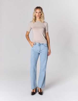 T-SHIRT LIA BEIGE WISKOZA/KASZMIR