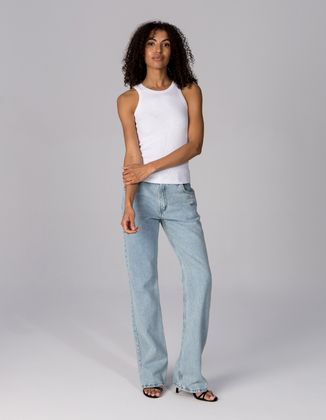 SPODNIE LUCKY LONG BLUE JEANS