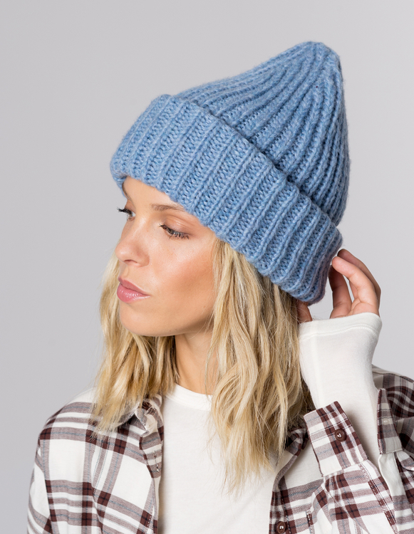 CZAPKA GAIA BLUE WEŁNA/BAWEŁNA