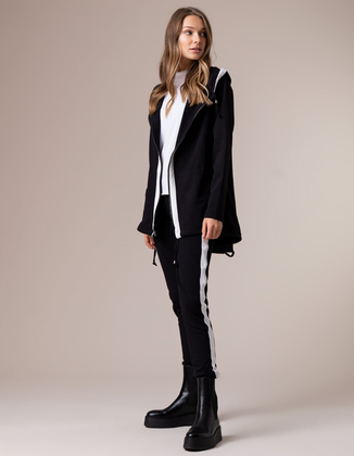 BLACK ZIP-UP SWEATSHIRT