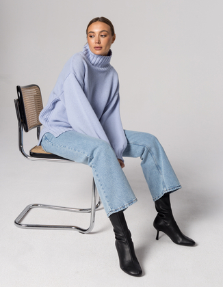 MONK SKY HALF TURTLENECK, WOOL/CASHMERE