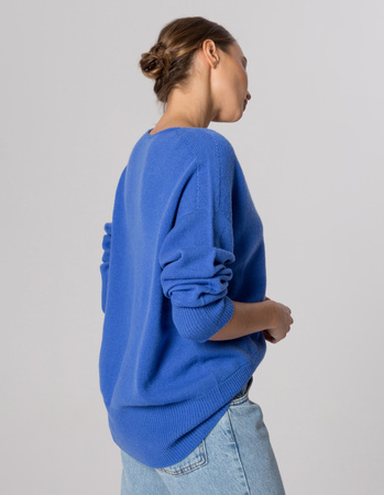 ALESSIA BLUE SWEATER, WOOL/CASHMERE