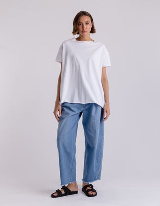 WHITE OVERSIZE T-SHIRT PAM