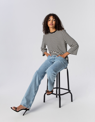 T-SHIRT JOY BLACK STRIPES