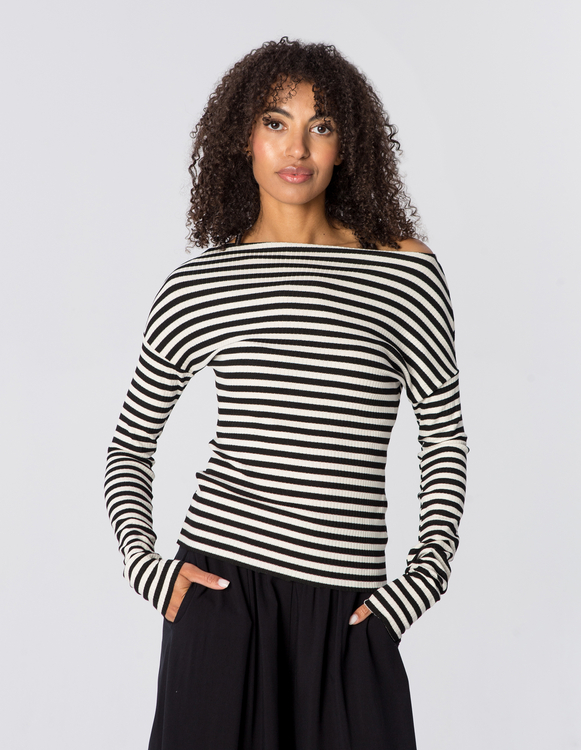 LONGSLEEVE ABBY BLACK STRIPES