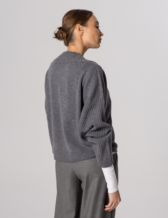SWETER COCK GREY, WEŁNA/KASZMIR