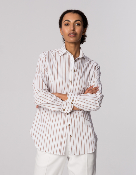KOSZULA GABI MOCCA STRIPES