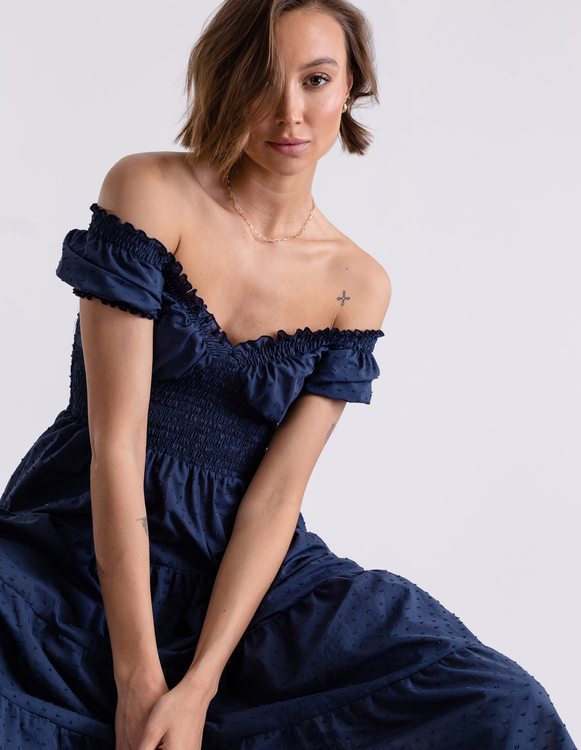 NAVY BLUE VALERIE DRESS