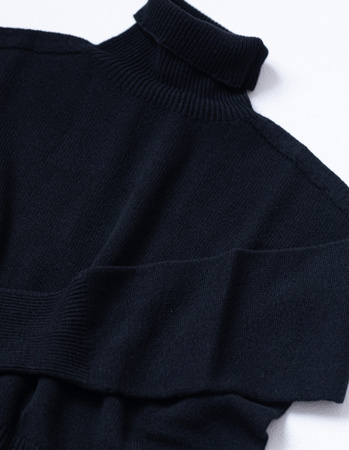 TURTLENECK FIDEL BLACK, WOOL/CASHMERE