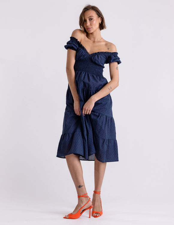 NAVY BLUE VALERIE DRESS