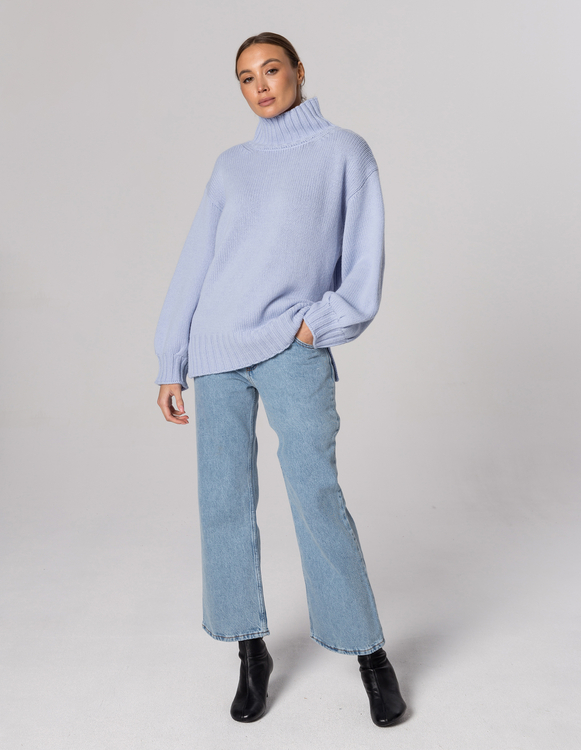 MONK SKY HALF TURTLENECK, WOOL/CASHMERE